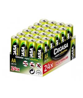 Cegasa Super Alkaline Pack de 24 Pilas LR6 AA - Alto Rendimiento - Fiabilidad - Tecnologia Avanzada