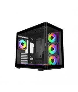 Cooler Master Elite 600 Caja Semitorre ATX/MicroATX/Mini-ITX - 4 Ventiladores 120mm RGB - Vista Panoramica - Doble Camara - Audi