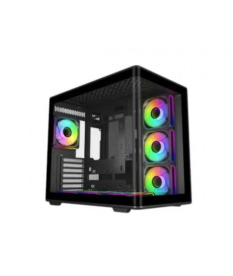 Cooler Master Elite 600 Caja Semitorre ATX/MicroATX/Mini-ITX - 4 Ventiladores 120mm RGB - Vista Panoramica - Doble Camara - Audi