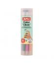 Apli Color Clik Pack de 12 Portaminas con Minas de Colores 2.6mm + 12 Recambios + 1 Sacapuntas - Forma Redonda - Colores Surtido