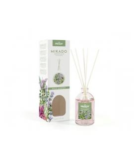 Prady Ambientador Mikado Wild Garden - Frasco de Cristal 100 ml y Varitas Difusoras