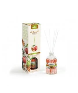 Prady Ambientador Mikado Canela Manzana - Frasco de Cristal 100 ml y Varitas Difusoras