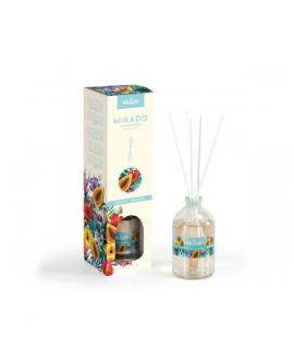Prady Ambientador Mikado Tropic Papaya - Frasco de Cristal 100 ml y Varitas Difusoras