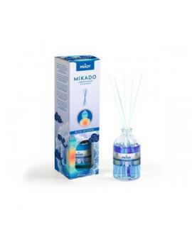 Prady Ambientador Mikado Blue Inciense - Frasco de Cristal 100 ml y Varitas Difusoras