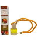 Prady Ambientador Coche Canela y Naranja - Frasco de Cristal 6 ml y Cuerda para Espejo Retrovisor