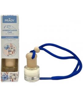 Prady Ambientador Coche Algodon - Frasco de Cristal 6 ml y Cuerda para Espejo Retrovisor