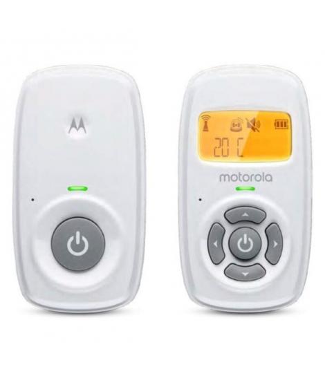 Motorola Nursery AM24 Vigilabebes de Audio - Alcance hasta 300m en Exterior y 50m en Interior - Conexion DECT - Sensor de Temper