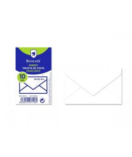 Bismark Pack de 10 Sobres de Papel 90grs - Medidas 76x120mm - Color Blanco