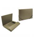 Bismark Carpeta para Proyectos - Medidas 350x230x30mm - Fabricada en Carton - Cierre con Gomas - Color Marron