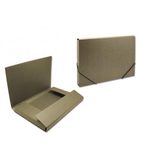 Bismark Carpeta para Proyectos - Medidas 350x230x30mm - Fabricada en Carton - Cierre con Gomas - Color Marron