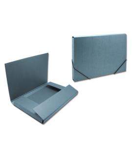 Bismark Carpeta para Proyectos - Medidas 350x230x30mm - Fabricada en Carton - Cierre con Gomas - Color Azul