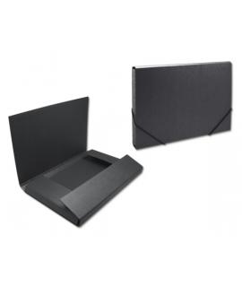 Bismark Carpeta para Proyectos - Medidas 350x230x30mm - Fabricada en Carton - Cierre con Gomas - Color Negro