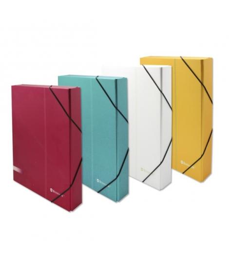 Bismark Carpeta para Proyectos - Medidas 350x230x30mm - Fabricada en Carton - Cierre con Gomas - Colores Surtidos