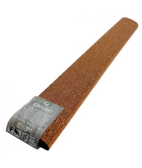 Canson Rollo de Papel Crespon 44 g/m² - Crepado al 90% - Rollo de 50x250cm - Ideal para Manualidades y Decoracion - Color Cobre