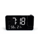 Thomson CP100T Radio Reloj Despertador - Proyeccion y Temperatura Interior - Alarma Dual - Color Negro