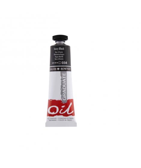 Daler Rowney Graduate Pintura al Oleo - Tubo de Aluminio - 38ml - Color Negro Marfil