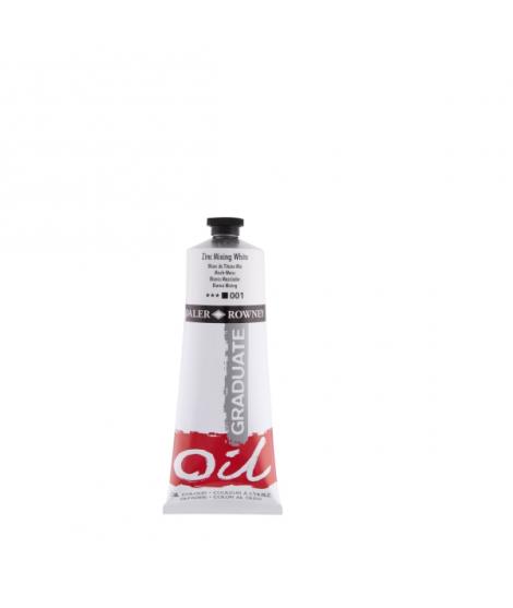 Daler Rowney Graduate Pintura al Oleo - Tubo de Aluminio - 220ml - Color Blanco Zinc de Mezcla
