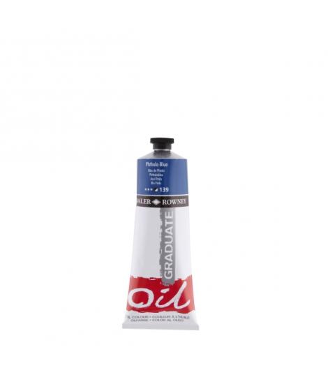 Daler Rowney Graduate Pintura al Oleo - Tubo de Aluminio - 220ml - Color Azul Ftalo