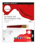 Daler Rowney Simply Pack de 16 Piezas - Pinturas al Oleo - Set de Iniciacion - Colores Surtidos