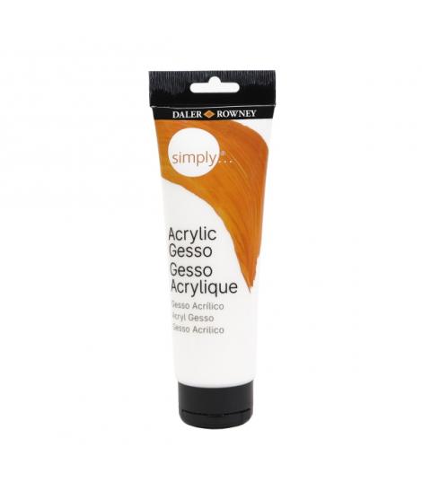 Daler Rowney Simply Gesso Imprimacion Yeso - Bote de Plastico - 250ml - Color Blanco
