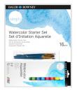 Daler Rowney Simply Pack de 16 Piezas - Acuarelas - Set de Iniciacion - Colores Surtidos