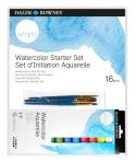 Daler Rowney Simply Pack de 16 Piezas - Acuarelas - Set de Iniciacion - Colores Surtidos