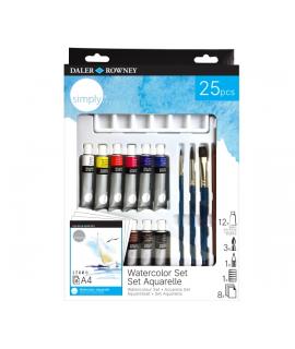 Daler Rowney Simply Pack de 16 Piezas - Acuarela - Colores Surtidos