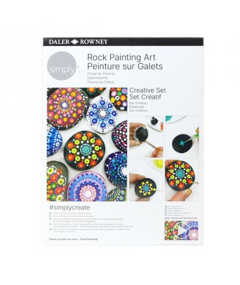 Daler Rowney Simply Creative Pack de Pintura Acrilica - Tematica Rock Painting Art - Caja de Carton - Colores Surtidos