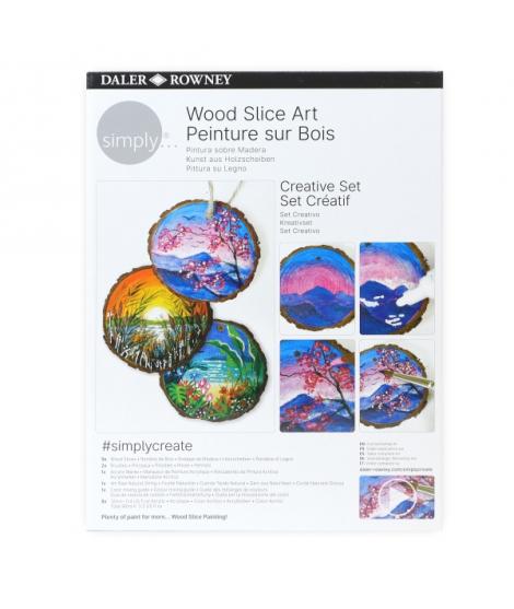 Daler Rowney Simply Creative Pack de Pintura Acrilica - Pintura Sobre Madera - Caja de Carton - Colores Surtidos