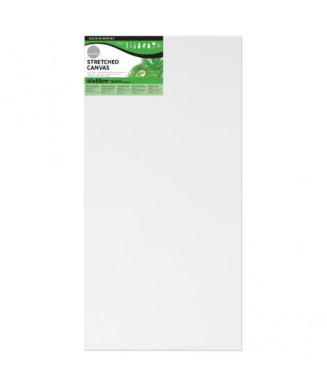 Daler Rowney Simply Bastidor Entelado - 40x80cm - Imprimacion Triple - Grano Medio - 100% Algodon sin Acido - 250g - Color Blanc