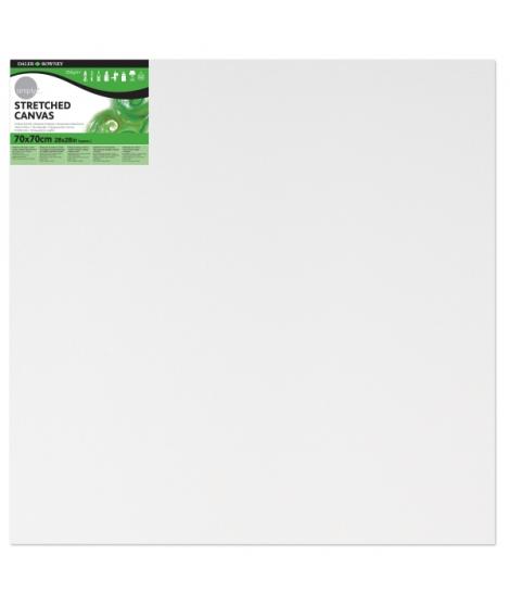 Daler Rowney Simply Bastidor Entelado - 70x70cm - Imprimacion Triple - Grano Medio - 100% Algodon sin Acido - 250g - Color Blanc