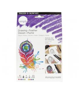 Daler Rowney Simply Activity Pack de 15 piezas - Tematica de Pluma - Colores Surtidos