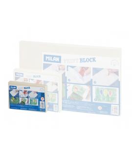 Milan Print Block Plancha de Grabado - Formato S - 7x11x0.9cm - Color Marron