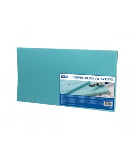 Milan Carving Block Plancha de Grabado - Vinilo Flexible - Formato L - 28x15x0.6cm - Color Azul