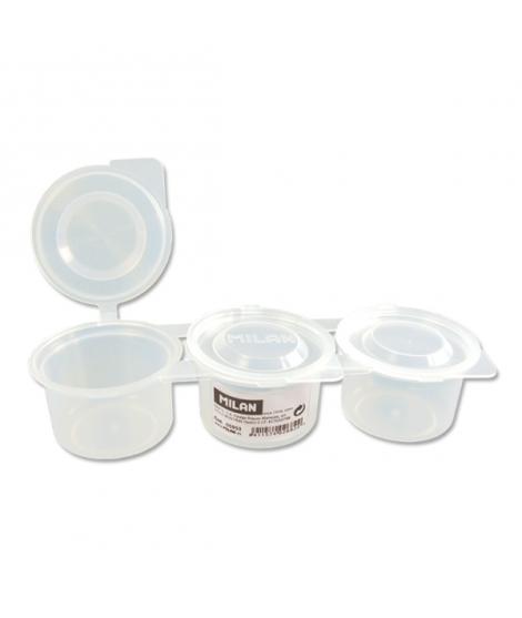 Milan Vaso para Mezclas con Tapa - Triple - 70ml por Unidad - Color Transparente