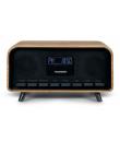 Thomson RT850BT Altavoz Retro Bluetooh - Radio Reloj Despertador - Potencia musical 30W - Color Madera/Negro