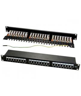 WP Patch Panel de 24 Puertos RJ45 Cat. 6A STP 1U - Color Negro