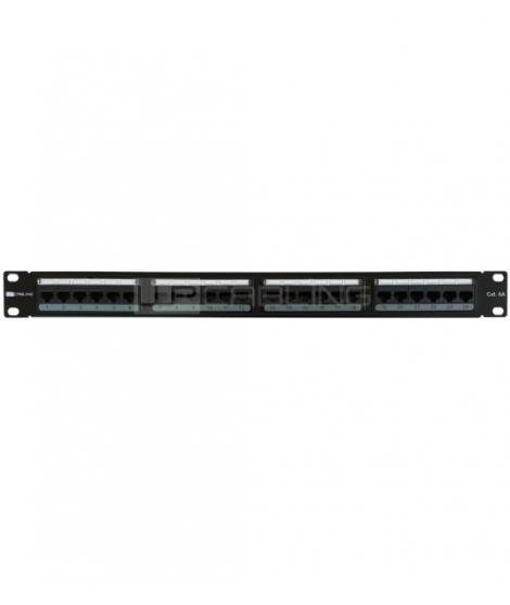 WP Patch Panel de 24 Puertos RJ45 CAT6A UTP - 1U IDC - Color Negro