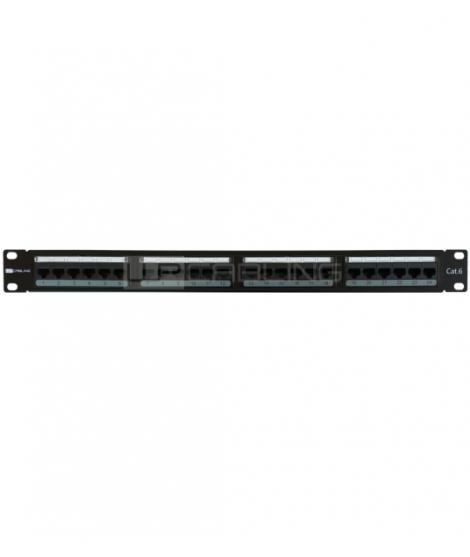 WP Patch Panel de 24 Puertos RJ45 CAT6 UTP - 1U IDC - Color Negro