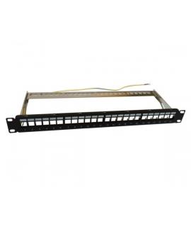 WP Patch Panel de 24 Puertos RJ45 UTP - 1U IDC sin Apantallar - Color Negro