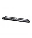WP Patch Panel de 24 Puertos RJ45 UTP - 1U IDC sin Apantallar - Color Negro