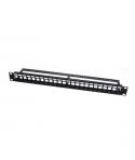 WP Patch Panel de 24 Puertos RJ45 UTP - 1U IDC sin Apantallar - Color Negro