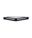 WP Patch Panel de 24 Puertos RJ45 CAT6 UTP - 1U Keystone Angulado - Color Negro