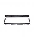 WP Patch Panel de 24 Puertos RJ45 CAT6 UTP - 1U Keystone Modular - Color Negro