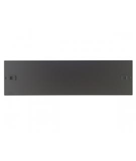 WP Tapa Delantera para Armario 3U - Instalacion sin Tornillos - 490x15x145mm - Color Negro