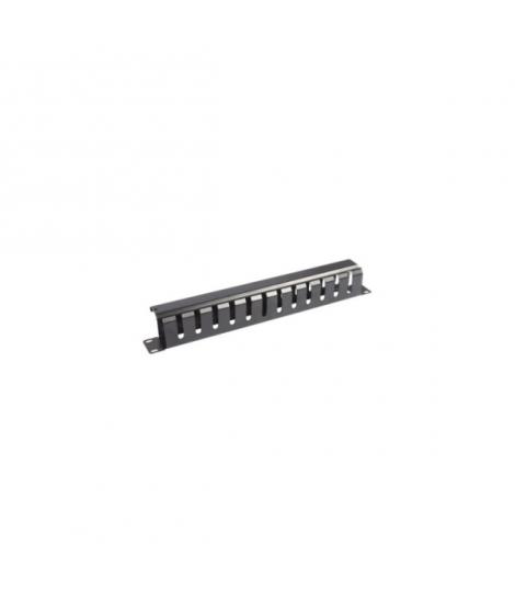 WP Guia 1U Cableado con Tapa - 490x55x80mm - Color Negro