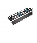 WP Guia Vertical 22U Cableado con Tapa - 1002x195x90mm - Color Negro