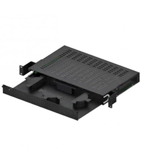 WP Cajon de Fibra Optica para Armario 1U - Metalico - hasta 3m de Cable con 24 Fibras - 550x400x300mm - Color Negro