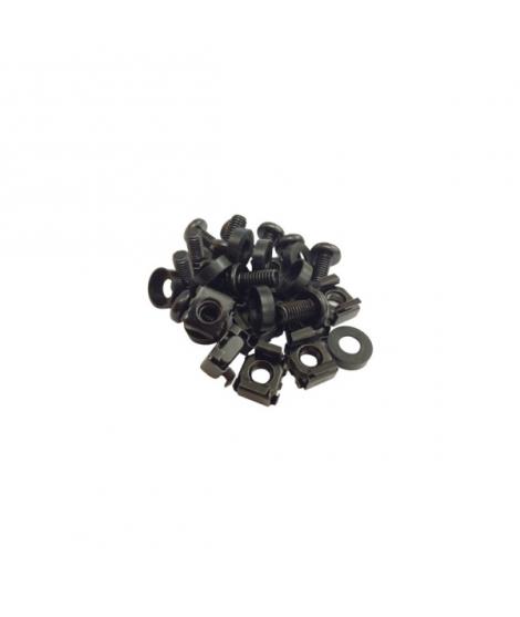 WP Pack de 20 Tornillos y Tuercas Enjauladas - Color Negro