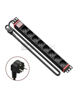 WP Regleta 8 Schukos para Rack 19" 1U